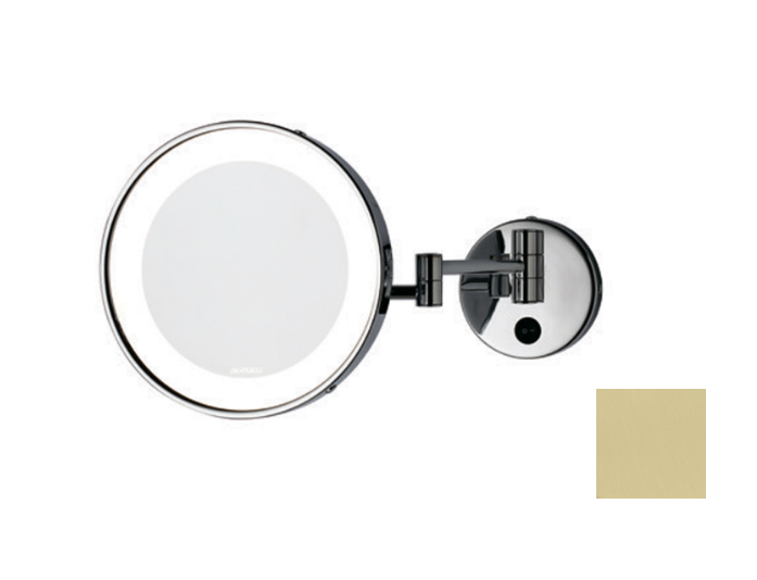 Косметическое зеркало Bertocci Vanity с подсветкой, увеличение 3x, цвет Soft Gold 18861260150