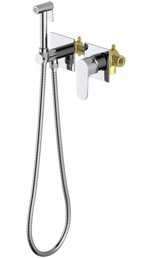 Комплект для гигиенического душа встроенный Aquanet Oberon хром AQ1220CR