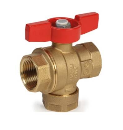 Кран шаровой Giacomini R701 3/4 ВН ручка-бабочка со встроенным фильтром R701FY004