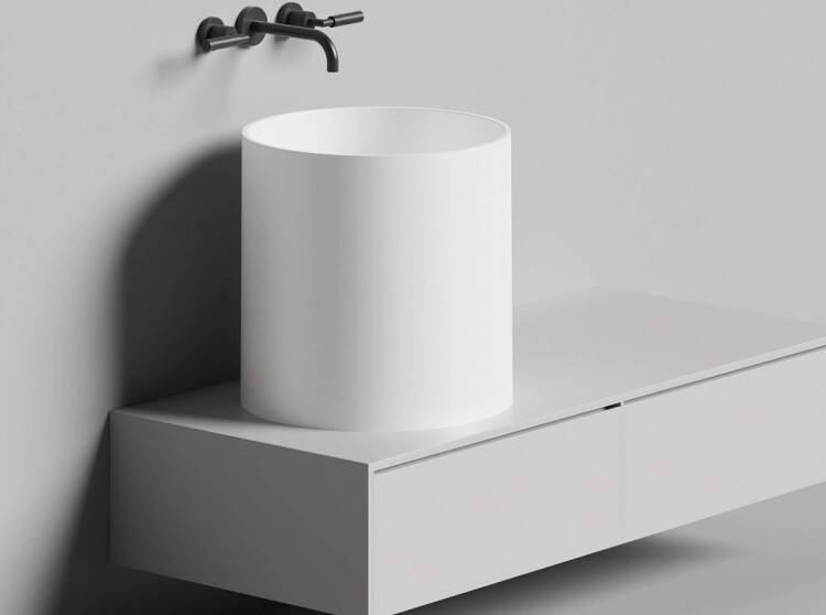 Раковина Salini Armonia 04 460x460x450 мм белая глянцевая 130118G