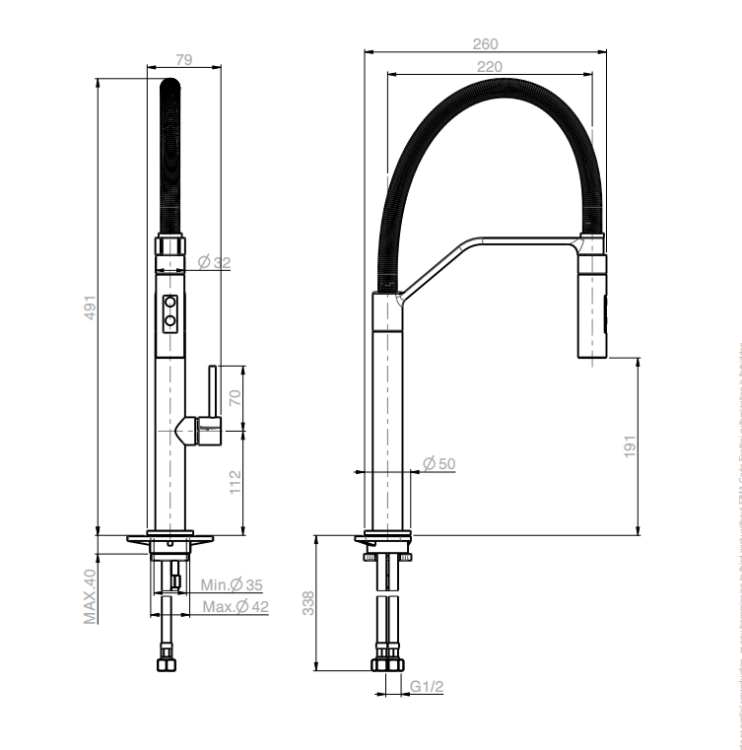 Смеситель для кухни Fima Carlo Frattini Kitchen Flexi цвет никель брашированный F70471SN