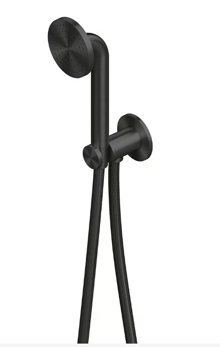 Ручной душ Quadrodesign 80 мм с держателем цвет золото черное 1166ON
