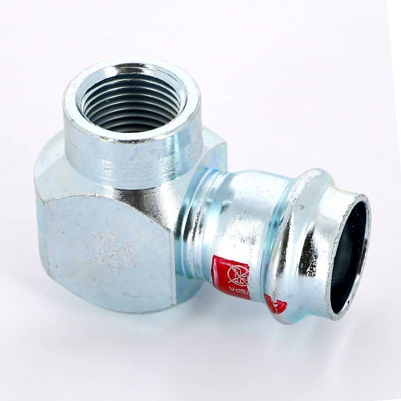 Угольник переходной Viega Prestabo 90° 22х1/2 пресс-В оцинкованная сталь 601263