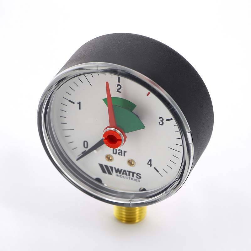 Манометр радиальный Watts F+R201 63 мм 1/4 4 бар с указателем предела 10007722