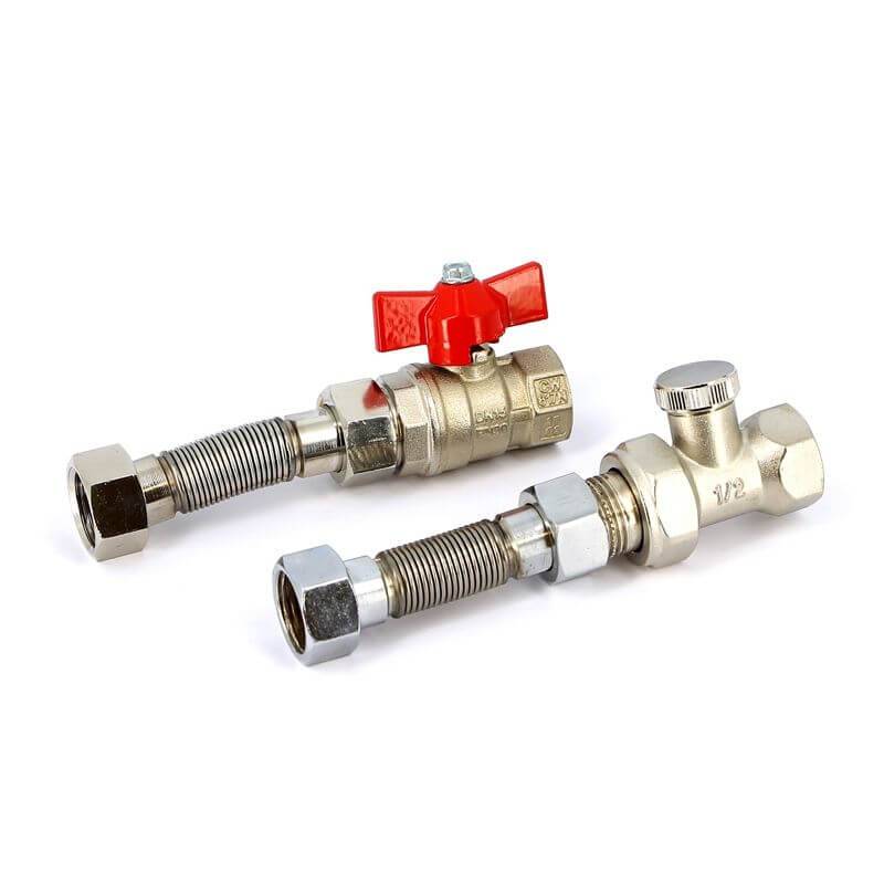 Комплект гибких подводов Wilma с запорной арматурой КГП