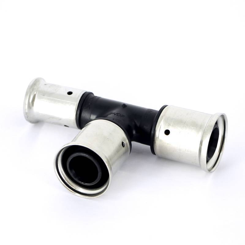 Тройник пресс HENCO PVDF 26х26х20 мм 11PK-262620