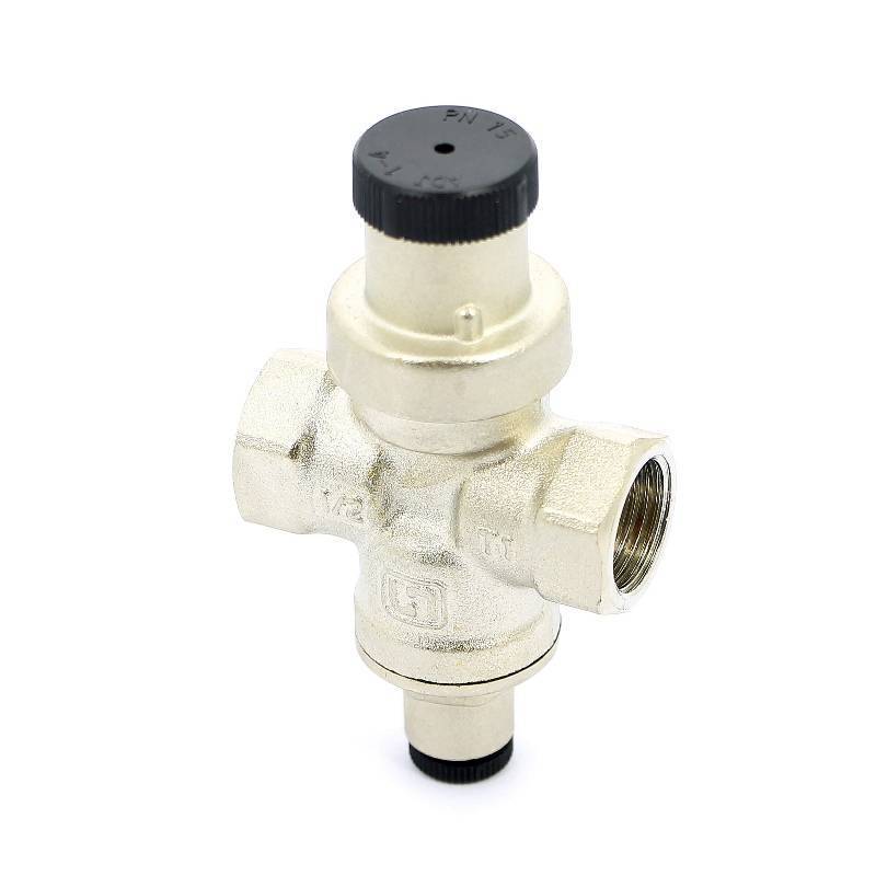 Редуктор давления UNI-FITT 202N 1/2 ВВ никелированный с отверстием под манометр 202N2140