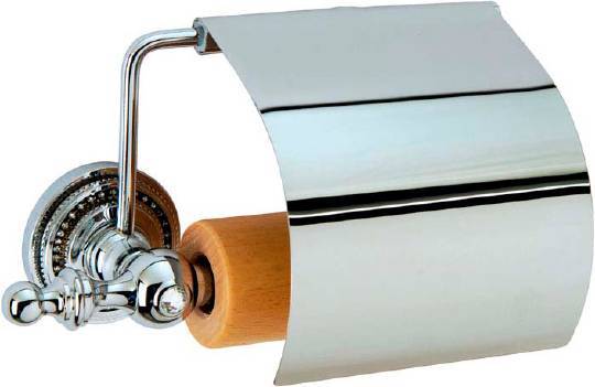 Держатель туалетной бумаги с крышкой Boheme Brillante хром 10430