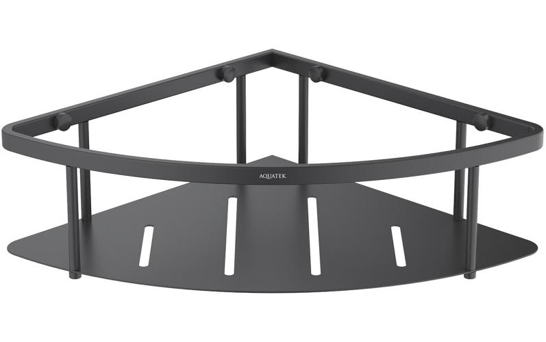 Полка угловая Aquanet AQ4926MB матовый черный AQ4926MB