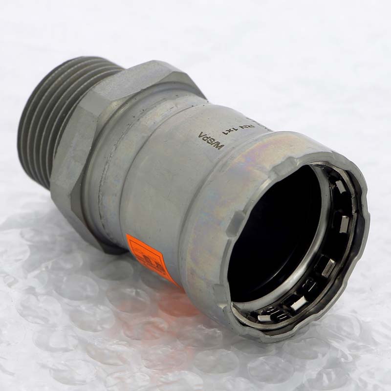 Муфта пресс с наружной резьбой Viega Megapress 1 оцинкованная сталь 695293