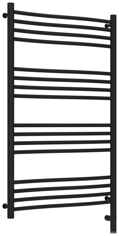 Электрический полотенцесушитель Сунержа Флюид 3.0 1124x632 мм МЭМ нижнее справа черный матовый 31-5821-1060