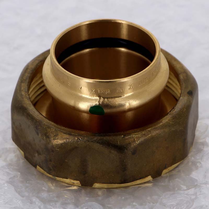 Муфта пресс с накидной гайкой Viega Sanpress 35x2 бронза 305024