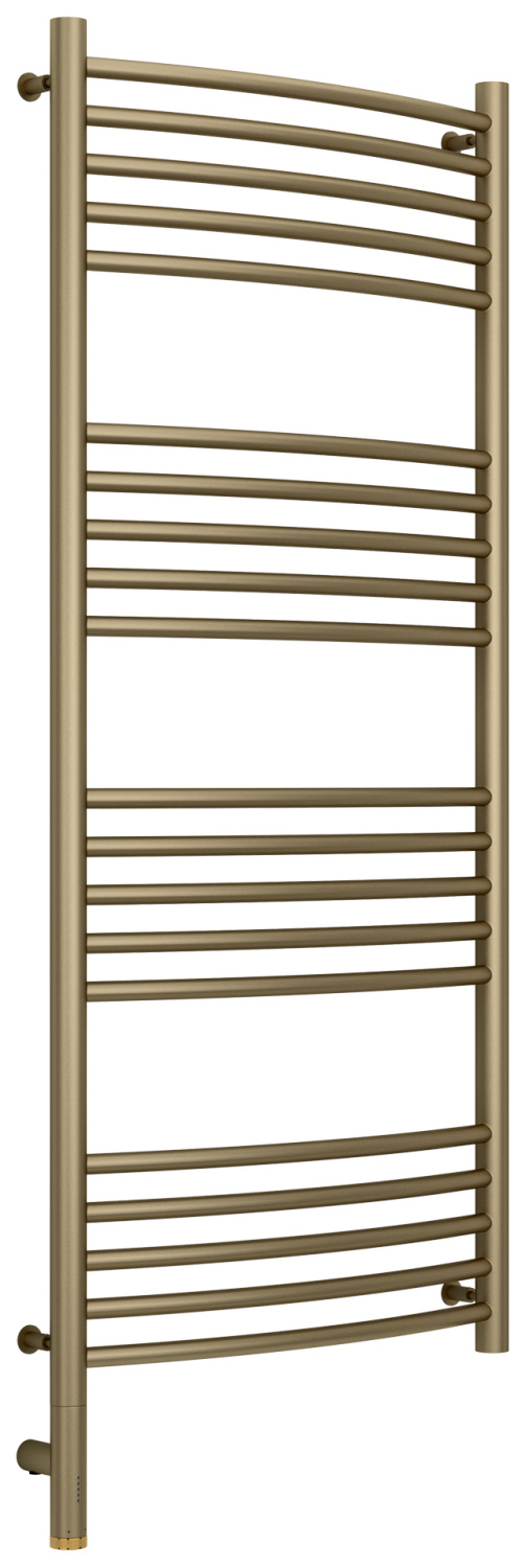 Полотенцесушитель электрический Сунержа Богема 3.0 выгнутая 532x1324 мм левый золотой шелк матовый 32-5802-1250