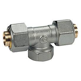 Тройник с внутренней резьбой Giacomini R569 16x2-1/2-16x2 латунь R569MX048