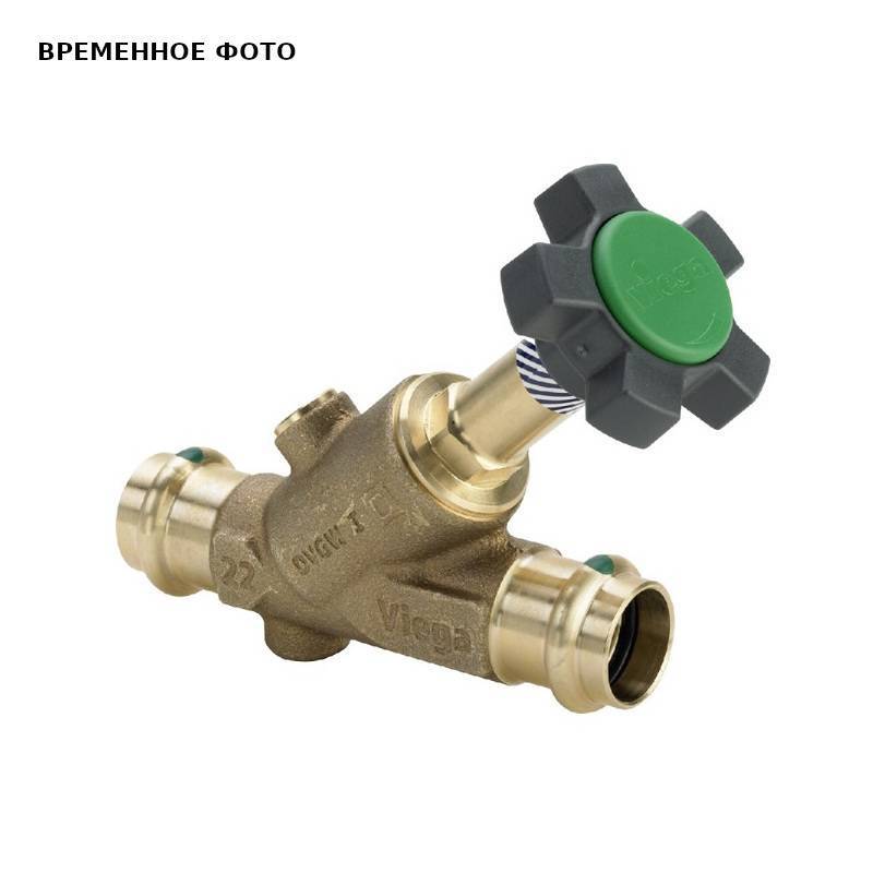 Вентиль косой Viega Easytop CRV с обратным клапаном пресс 42 мм 457242