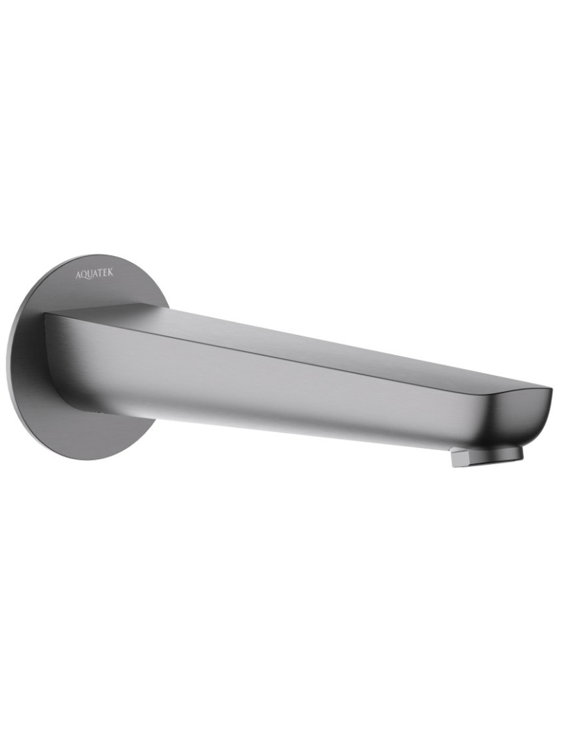 Излив для ванны AQUATEK БЕТТА 224 мм оружейная сталь AQ1141BGM