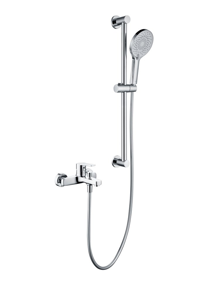 Смеситель для ванны Aquanet Лугано с душевым гарнитуром 3jet хром AQ1748CR