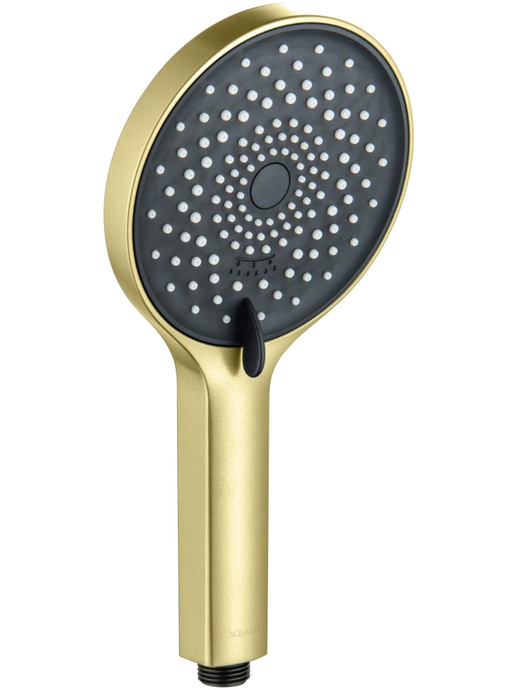 Ручной душ Aquatek Лугано 3 режима шлифованное золото AQ2201BG