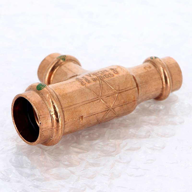 Тройник пресс медный Viega Profipress 22x15x15 мм 292010