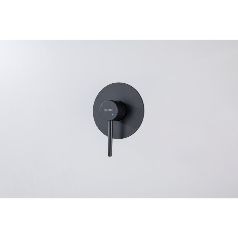 Смеситель для душа скрытого монтажа Aquanet Европа 1 режим матовый черный AQ1366MB