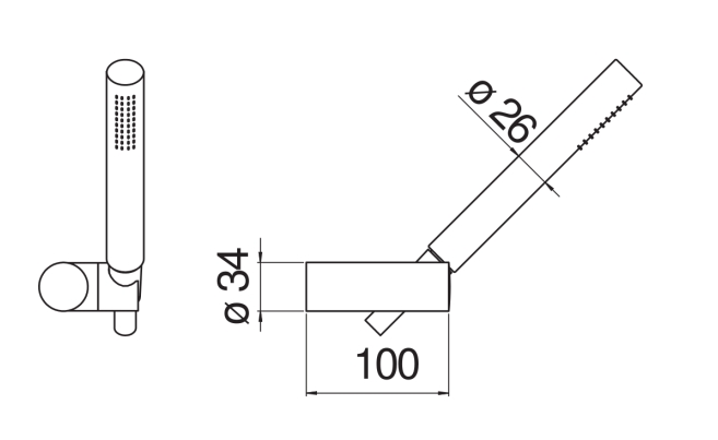 Душевой набор Nobili AD146/26WM белый матовый