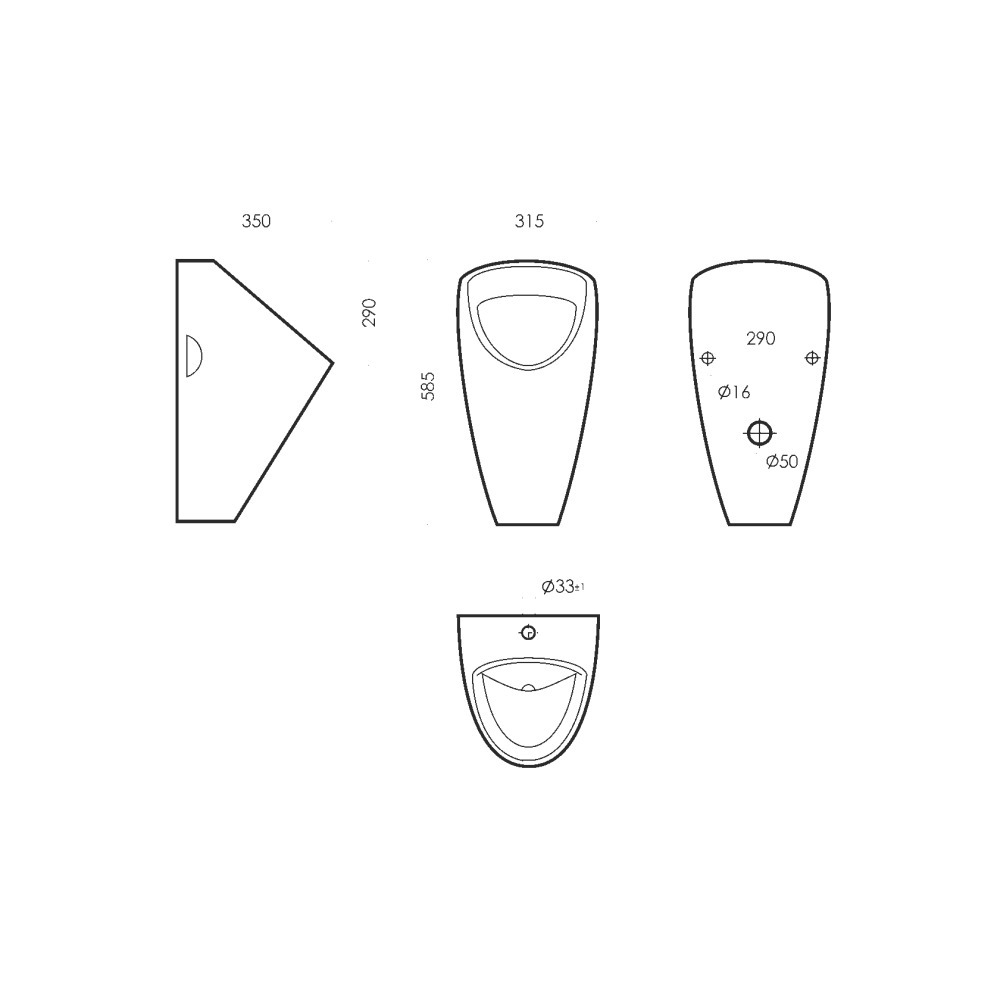Писсуар Creavit Long сенсорный для скрытого подключения белый глянец PS/Long/Sens/WHT.G/S1