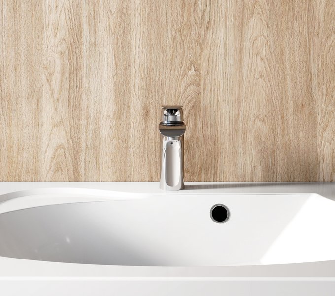 Смеситель для умывальника RAVAK Flat FL 013.00 с донным клапаном X070117