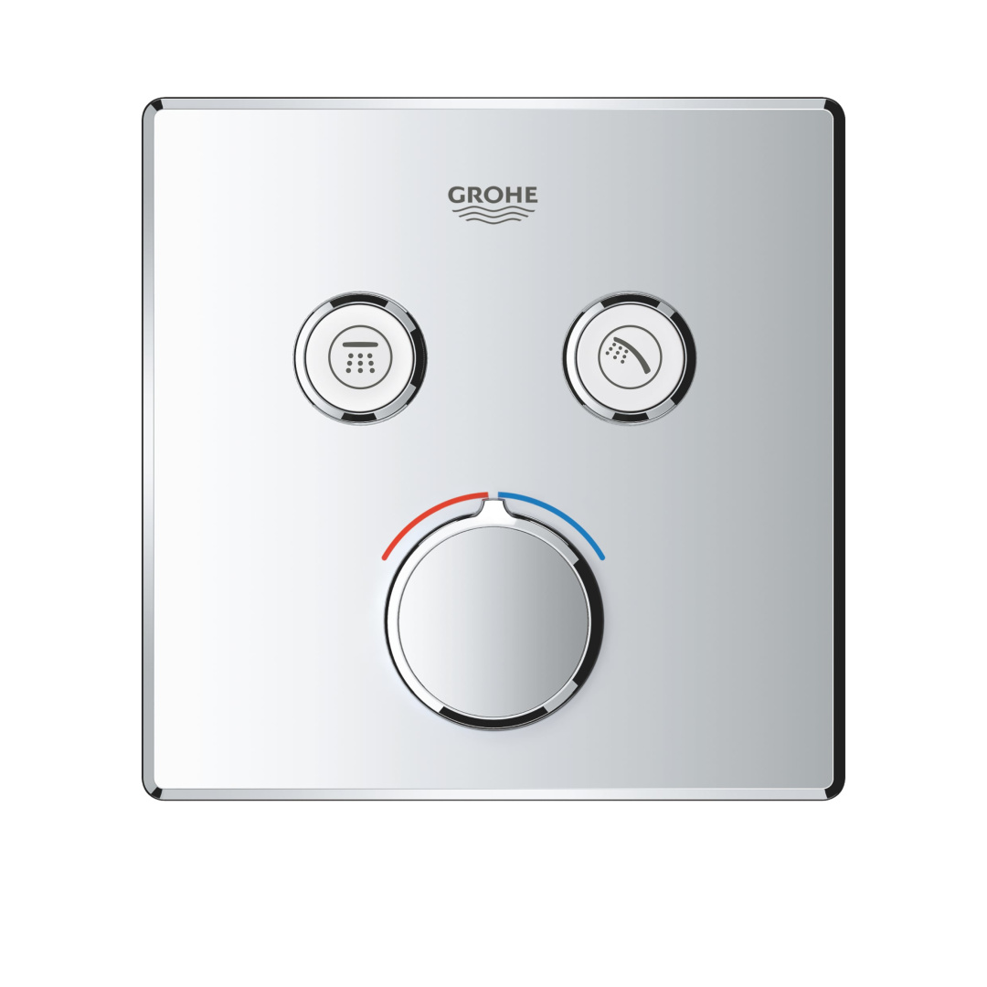 Смеситель для душа GROHE Grohtherm SmartControl внешняя часть на 2 выхода хром 29148000