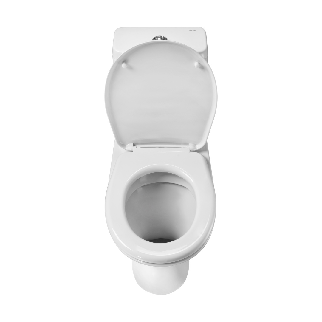 Унитаз-компакт Sanita Грация белый 2-режимный сиденье полипропилен горизонтальный выпуск 1.P210.3.S00.00B.F