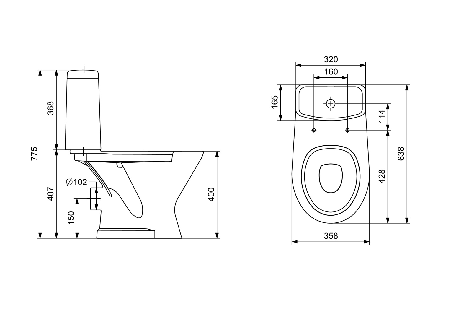 Унитаз-компакт Sanita Грация белый 2-режимный сиденье полипропилен горизонтальный выпуск 1.P210.3.S00.00B.F