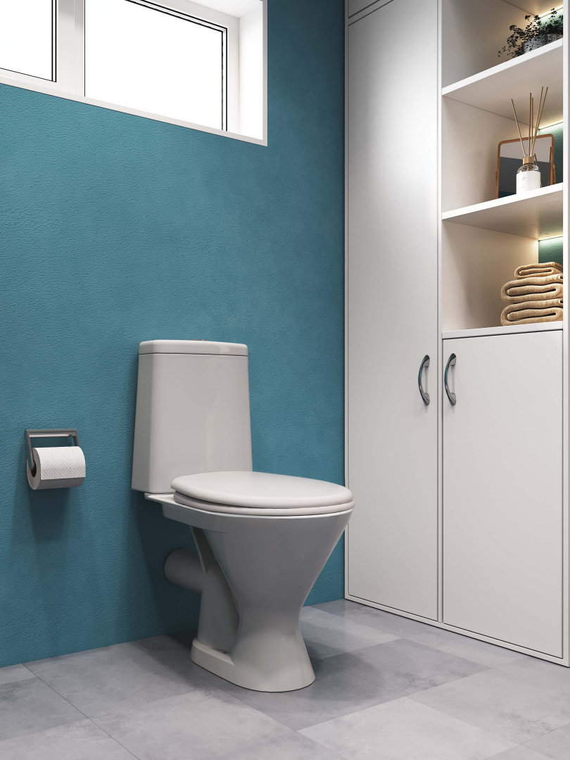 Унитаз-компакт Sanita Грация белый 2-режимный сиденье полипропилен горизонтальный выпуск 1.P210.3.S00.00B.F