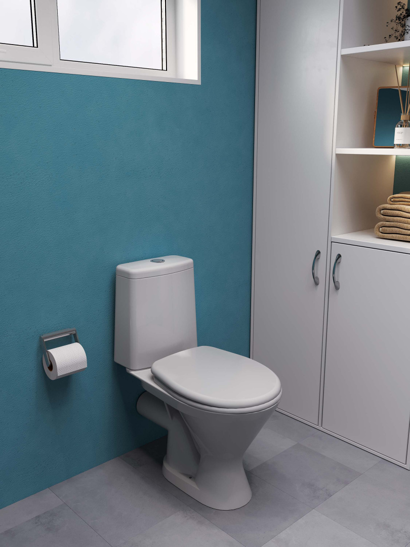 Унитаз-компакт Sanita Грация белый 2-режимный сиденье полипропилен горизонтальный выпуск 1.P210.3.S00.00B.F