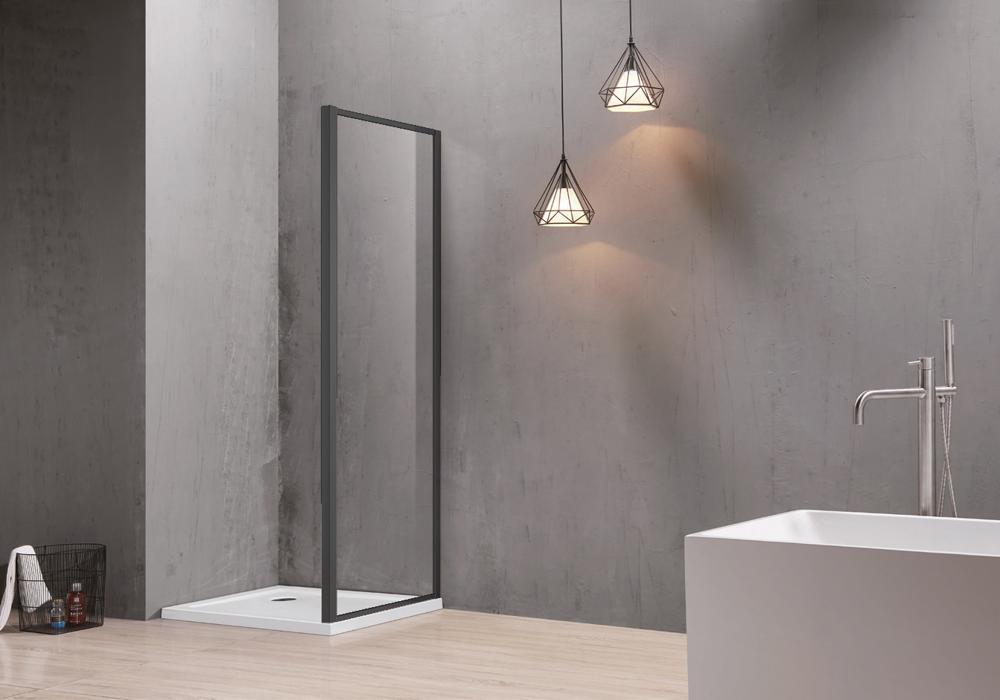 Душевая стенка неподвижная Aquanet Ari WA 10020BL 1000x2000 мм черный профиль AQ ARI WA 10020BL