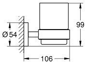 Стакан с держателем GROHE Essentials хром 40447001