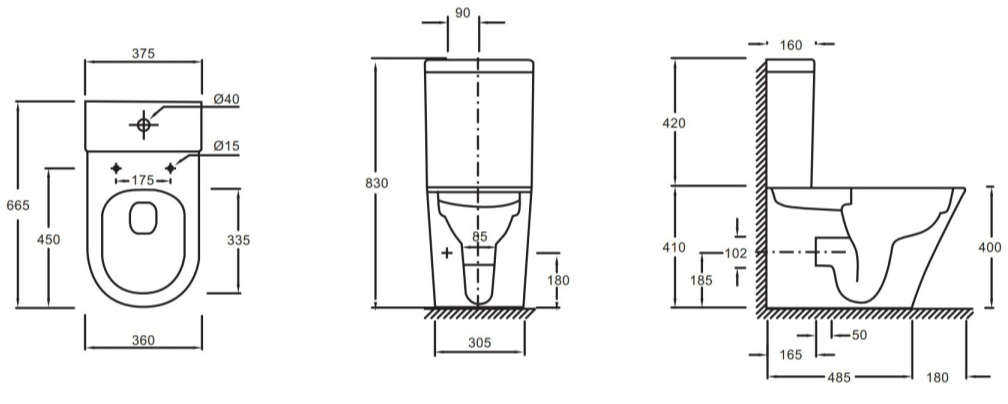 Бачок для унитаза Jacob Delafon Rodin+ с нижним подводом воды ETAB232-00