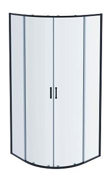 Душевой уголок Aquanet Aria 1/4 круга 800x800x2000 мм черный прозрачное стекло AQ ARI RO 08020BL
