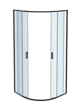 Душевой уголок Aquanet Aria 1/4 круга 800x800x2000 мм черный прозрачное стекло AQ ARI RO 08020BL