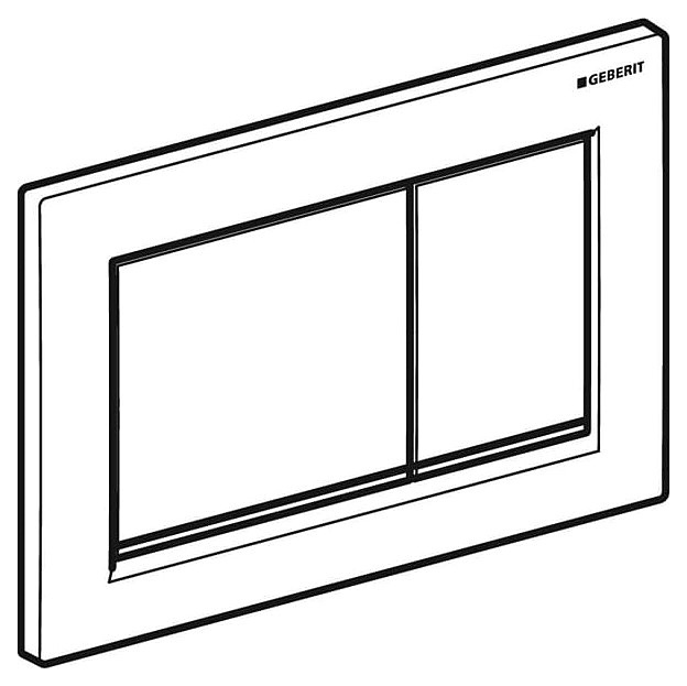 Смывная клавиша Geberit Omega30 для двойного смыва белый/позолота 115.080.KK.1