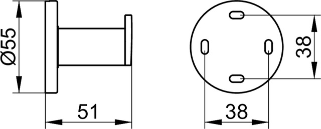 Крючок для полотенца KEUCO PLAN нержавеющая сталь 14914070000