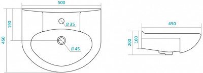 Умывальник мебельный Santek Канны-50 1.WH11.0.243