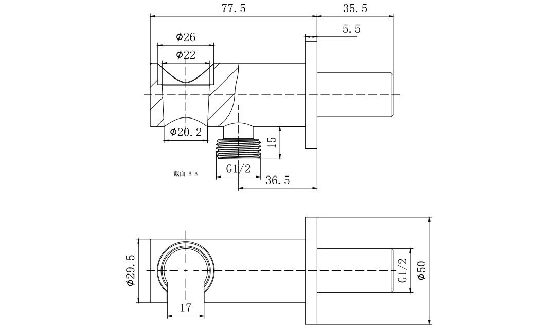 Шланговое подсоединение с держателем душа Aquatek хром AQ2455CR