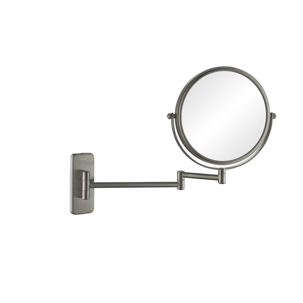 Зеркало косметическое настенное Aquanet 5x увеличение оружейная сталь AQ4911BGM