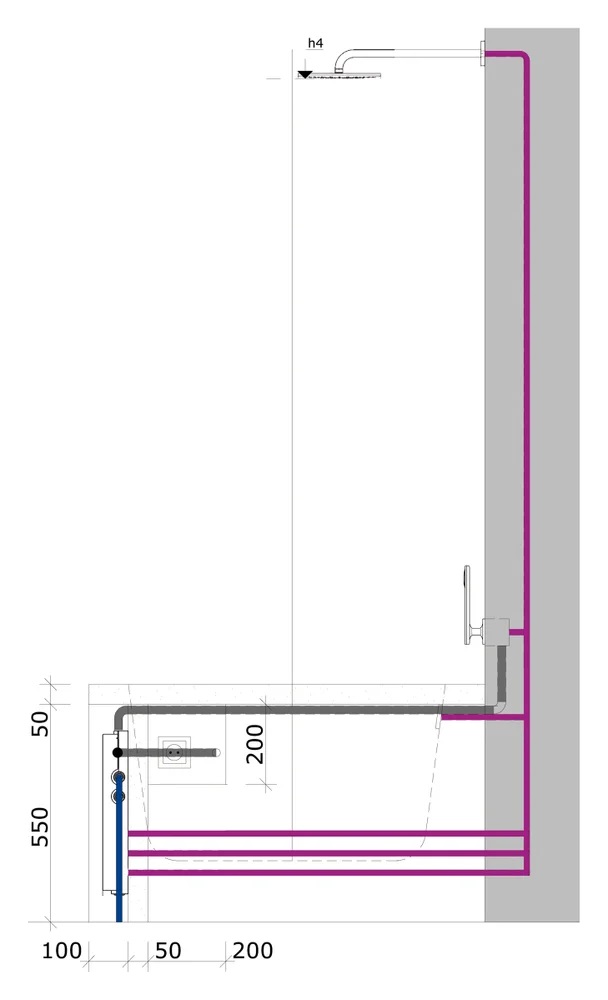 Наливной сливной и переливной гарнитур для ванны GROHE Talentofill встраиваемая часть 28991000