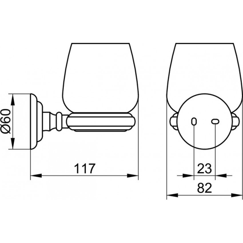 Держатель со стаканом Keuco Astor хром 02150019000