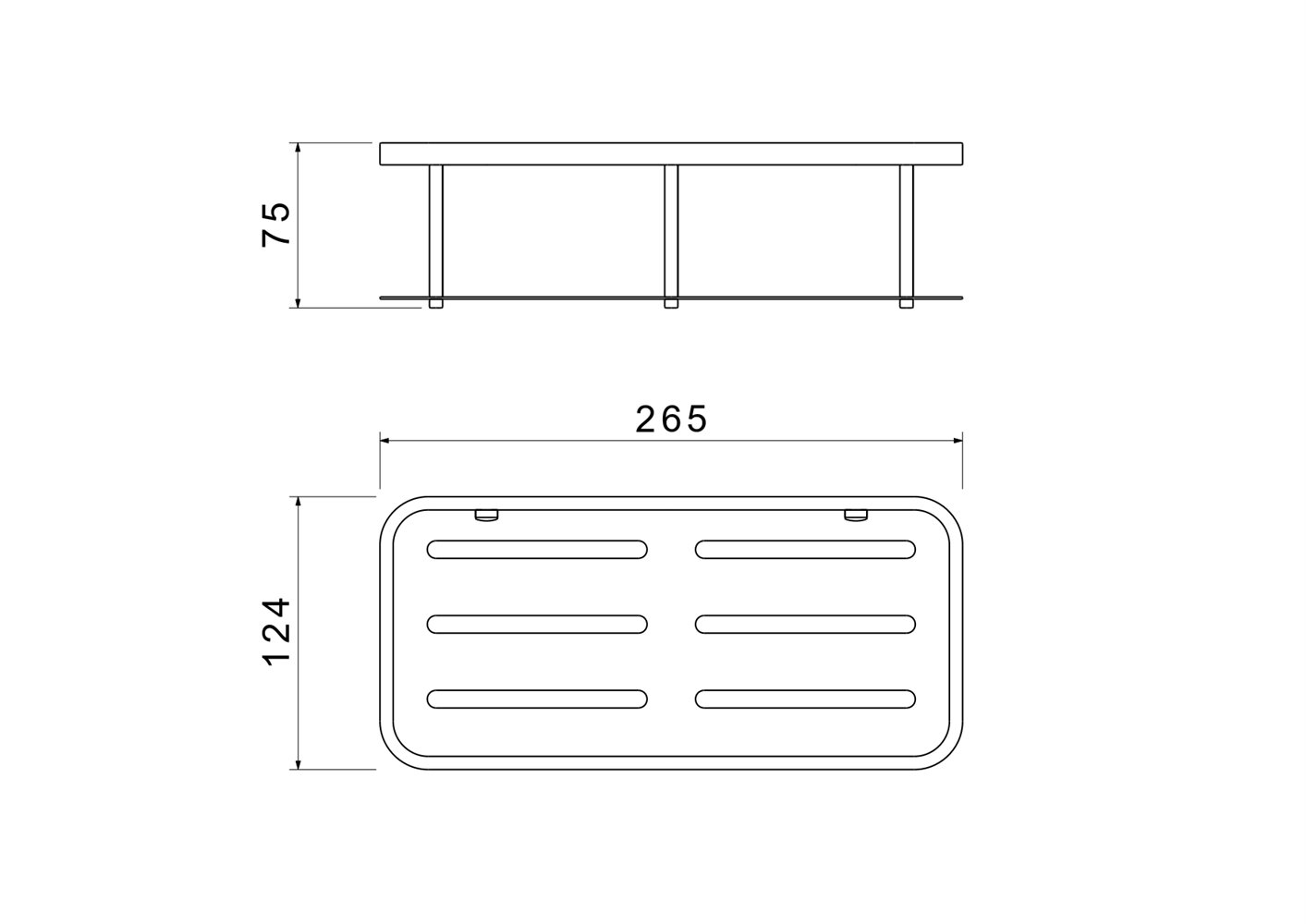 Полка для душа Aquanet AQ4936BG шлифованное золото AQ4936BG