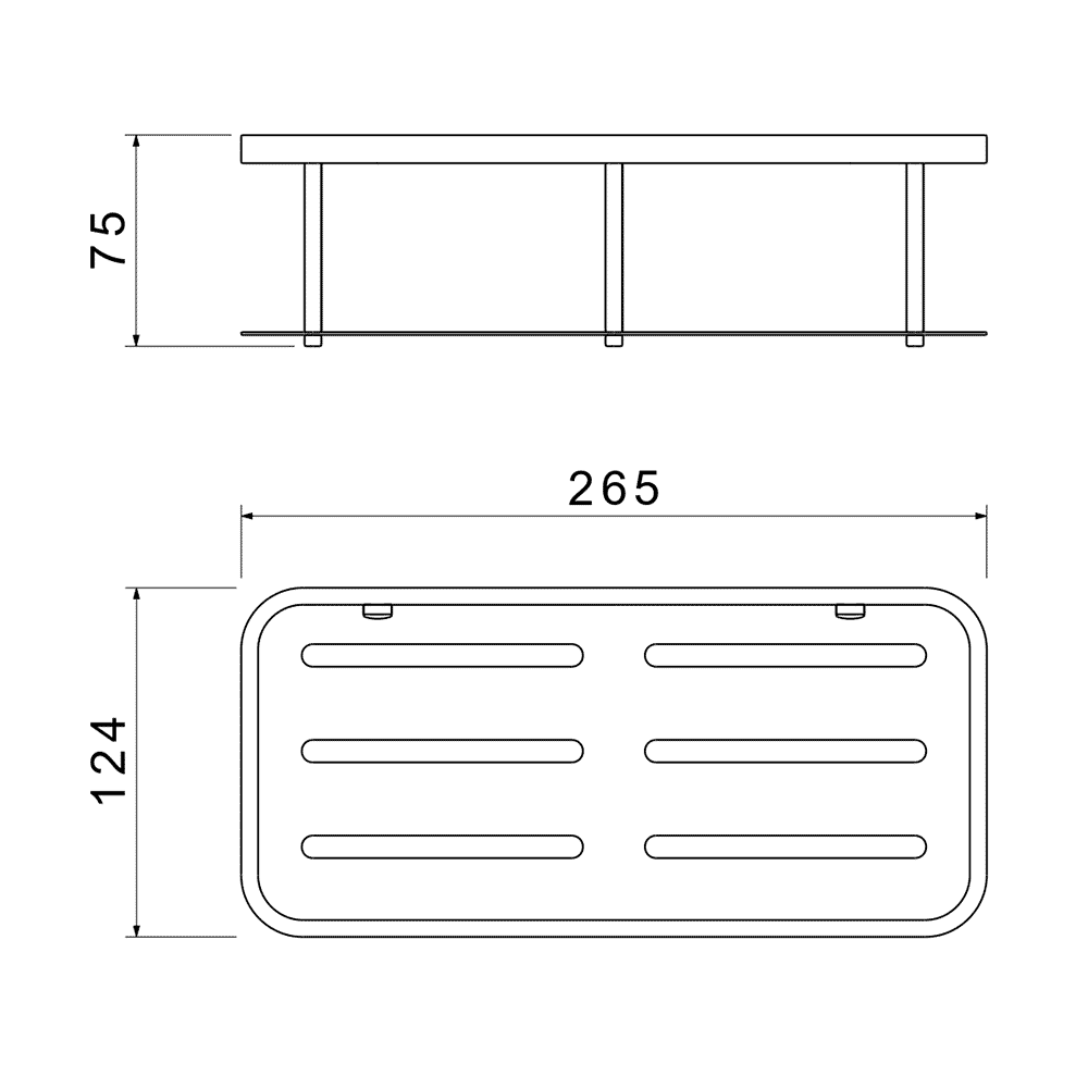 Полка для душа Aquanet AQ4936BG шлифованное золото AQ4936BG