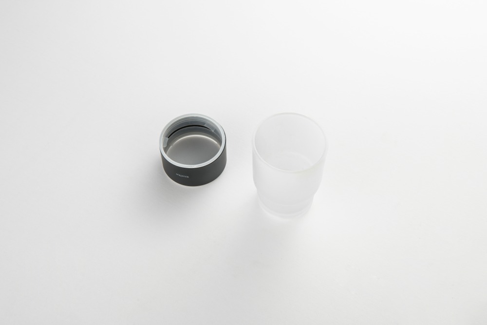 Стакан настольный Aquatek Лира матовый черный AQ4428MB