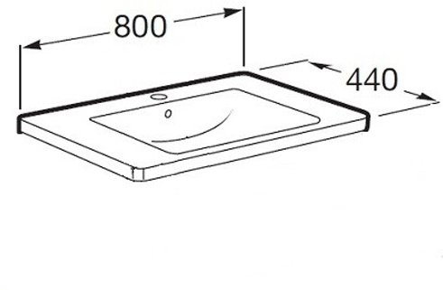 Раковина мебельная Roca The Gap 80х44 см 327470000