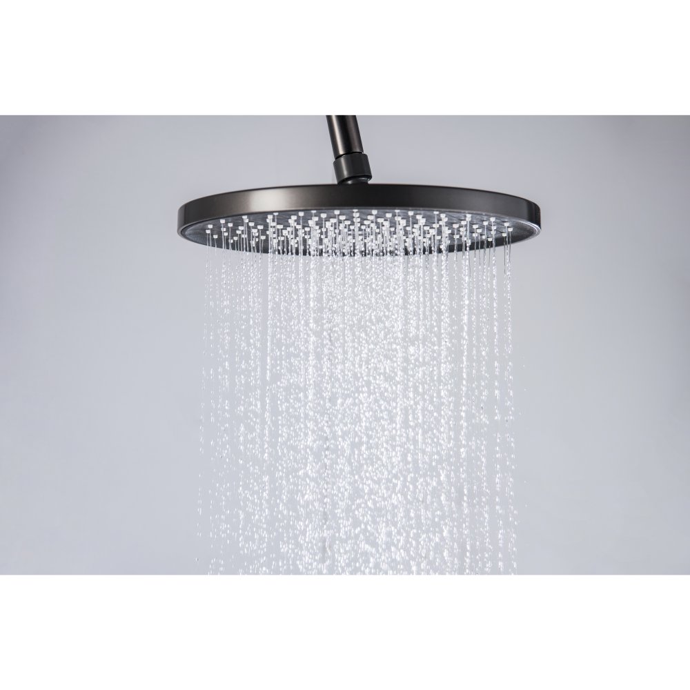 Душевая система Aquanet Лугано AQ2740BGM со смесителем для ванны 255 мм оружейная сталь AQ2740BGM