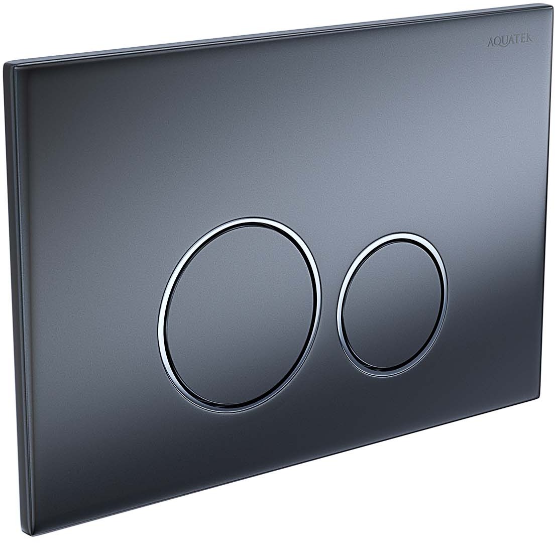 Панель смыва KDI 005C-1 оружейная сталь матовая ободок хром круглые клавиши KDI-0000035